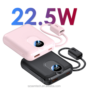 พาวเวอร์แบงค์ PD ขนาด10000mAh 22.5W แบบบางเฉียบชาร์จเร็วชุดแบตเตอรี่ขนาดเล็กอุปกรณ์เดินทางท่องเที่ยวสิ่งจำเป็นสำหรับเรือ - Product Image 1