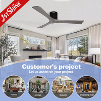 Ventilateur de plafond haut de gamme 1stshine avec pales en bois massif, télécommande, qualité supérieure, haute performance, style luxueux, vente en gros
