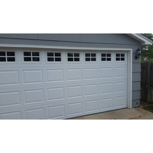 <span class=keywords><strong>Porte</strong></span> <span class=keywords><strong>de</strong></span> <span class=keywords><strong>garage</strong></span> à double isolation <span class=keywords><strong>de</strong></span> style carrosse américain moderne, 4 panneaux en verre avec fenêtres, surface finie - Product Image 4