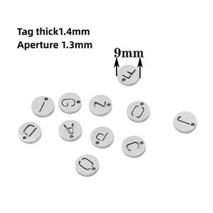 Pendentif Pinyin en acier inoxydable sans ternir, 26 lettres anglaises, unique trou d'originalité, nom <span class=keywords><strong>de</strong></span> <span class=keywords><strong>famille</strong></span>, accessoires <span class=keywords><strong>de</strong></span> bijoux - Product Image 4