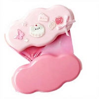 Étui cosmétique personnalisable à compartiment unique pour poudre et emballage d'onguents, fabriqué à Shanghai, compatible avec les pinces à cheveux et barrettes, rose bonbon