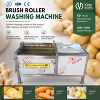 Op maat gemaakte borstelrol aardappel schil- en wasmachine voor Hibiscus verwerkingsfabriek OEM ODM fabrikant direct