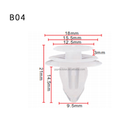 B04 Attaches Clip de garniture en plastique Clips de retenue de pince de porte en plastique