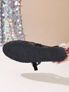 Nuove <span class=keywords><strong>Ballerine</strong></span> Estive con Design Moderno, Fodera in PU, Tomaia in Rete, Suola in Gomma, Tendenza Moda con <span class=keywords><strong>Cinturino</strong></span> a Fibbia per Donna, per Uso Esterno in Primavera - Product Image 5