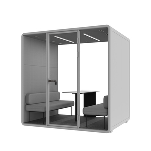 Cabine de réunion insonorisée au design moderne, cabine acoustique avec porte en verre pour appels au bureau et réunions privées - Product Image 6