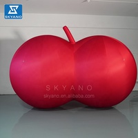 Ballon gonflable de kaki Sculpture de fruit installation artistique Décoration de ballon gonflable Sculpture de fruit géante