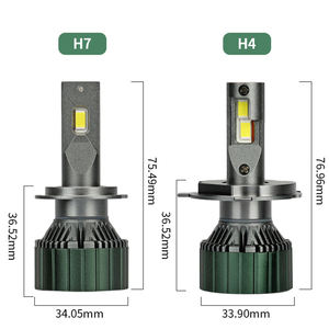 Ampoules de phares LED pour voiture M8 <span class=keywords><strong>Pro</strong></span> Version Améliorée M9 <span class=keywords><strong>Pro</strong></span> H1 H3 H7 H11 H4 9005 9006 9012 880 881 DC9-50V 60Watts 6000K Blanc 2-Pack - Product Image 3