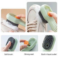 Brosse de nettoyage pour chaussures et vêtements, à poils souples en caoutchouc, nettoyant liquide pour chaussures, baskets, pantoufles