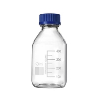 Bouteilles de Réactifs en Verre Brun Graduées Sérigraphiées en Gros avec Bouchon à Vis pour Stockage en Laboratoire 100ml/250ml/500ml/1000ml Emballage Marque QF