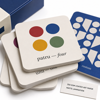 Cartes éducatives personnalisées écologiques et durables en limba râmanească avec chiffres et couleurs, papier couché 350 g/m², pelliculage mat