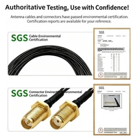 Câble de Rallonge Coaxial RF Durable ANNXIN Double U.FL vers SMA Femelle, Pigtail Jumper 50 Ohm 1.13mm pour 4G 5G LTE WiFi GSM
