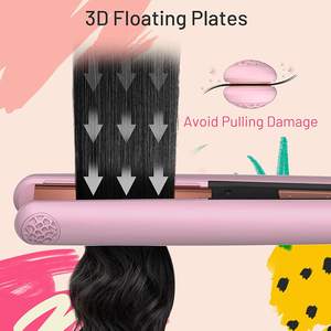 Plaques flottantes 3D en titane Nano avec contrôle de mouvement pivotant, 2 en 1, fer plat, idée cadeau idéal pour femmes - Product Image 6