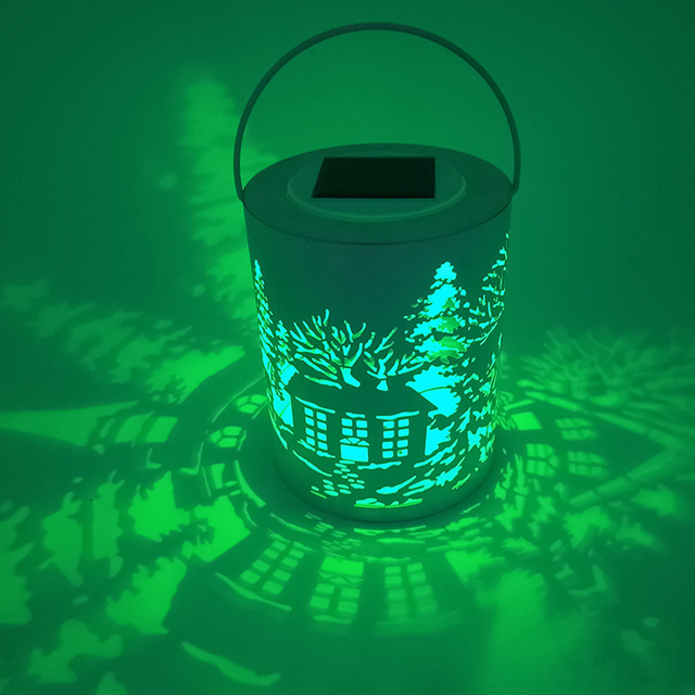 Solar Hanging Lantern Retro LED Iron Design Waterproof Portable for Courtyard Garden Christmas Eve Decorative Lighting