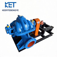 Pompe centrifuge à double aspiration de type split, haute pression, 400 m³/h, utilisée pour la lutte contre les incendies et l'irrigation agricole.