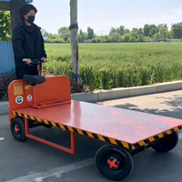 Chariot électrique silencieux à plateau basculant, véhicule de transport de marchandises à quatre roues pour outils industriels, moteur 1200W, structure plateforme