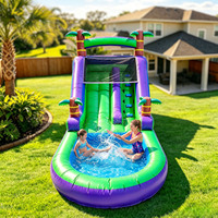 Toboggan aquatique gonflable en PVC durable 21x9x12FT pour extérieur, jardin, utilisation sèche ou humide, pour adultes, enfants, événements familiaux, fêtes / location commerciale
