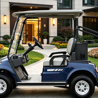 A827.2 Mobil Golf Listrik 2 Kursi dengan Ruang Penyimpanan Barang, Ideal untuk Hotel.