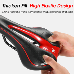 Asiento de Gel para Bicicleta de Cuero LIETU, Cómodo Sillín para Bicicleta de Montaña, Piezas de Sillines Suaves para Ciclismo - Product Image 4