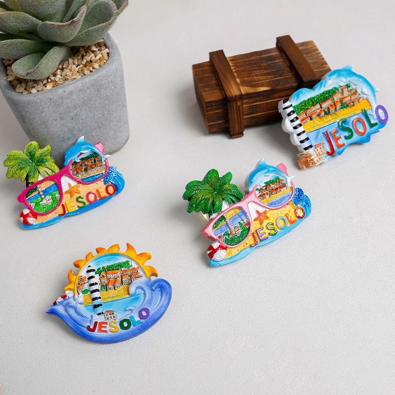 Magnete Frigorifero 3D Guangzhou Cina - Souvenir Da Viaggio, Decorazione Casa E Cucina, Regalo Originale, Fatto A Mano In Poliresina, 7x5 Cm