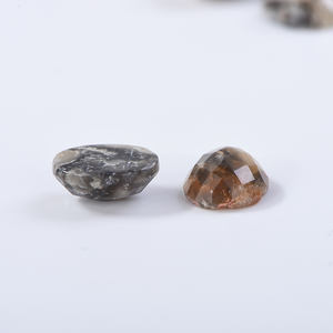 Groothandel Ovale Natuurlijke Gele Gekke Agaat Gefacetteerde Platte Bodem Losse Agaat Edelsteen Voor Diy Sieraden Maken - Product Image 4