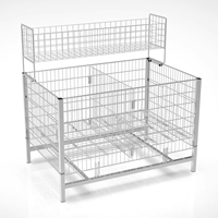Cage de promotion de fil de supermarché au détail présentoir Table de négociation détachable et amovible poubelle pour le marketing