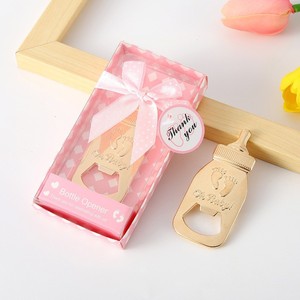 Ouvre-bouteille pour bébé en alliage de zinc, design empreinte de pied, cadeau d'anniversaire, couleur bleu rose - Product Image 4