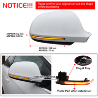 2 buah untuk Audi A4 A5 S5 B8.5 RS5 RS4 lampu sein LED gulir dinamis lampu sein indikator kaca spion berurutan lampu berkedip