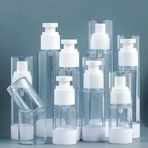 Garrafa de bomba mal ventilada acrílica personalizada luxuosa vazia 15ml 30ml 50ml 100ml creme fosco loção cosmética soro spray plástico com bomba