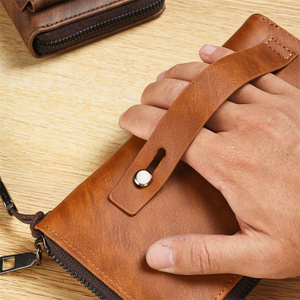 2024 Hot Sale High-Capacity Zipper Phone Bag <strong>Pu</strong> <strong>Leather</strong> Men's Business Hand Clutch Long Wallet - Product Image 5