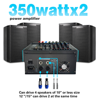 Console de mixage active professionnelle PA-4D 4 canaux en métal, 200W*2, avec Bluetooth, 99 DSP et égaliseur graphique 7 bandes