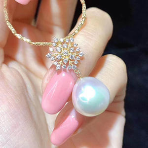 Colgantes de Plata S925 para DIY con Perlas, Accesorios para Mujer, Cuentas de 8-12mm, Colgante para Collar 30162, Base Vacía para Colgantes de Copo de Nieve - Product Image 4