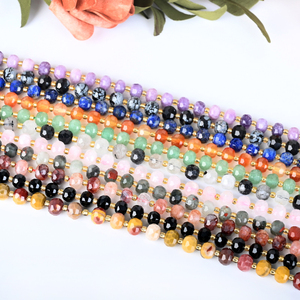 ลูกปัดควอตซ์สีม่วงธรรมชาติแบบขายส่ง ลูกปัดคริสตัลเรียบสำหรับทำเครื่องประดับและงานฝีมือคริสตัลอื่นๆ - Product Image 3