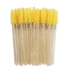 Brosse à mascara Crystal Sparkle, poils en nylon super doux, brosse de nettoyage pour extensions de cils, fournitures pour salon de cils, applicateur de cils - Product Image 4