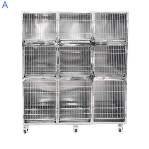 <span class=keywords><strong>Chenil</strong></span> en acier inoxydable de type combiné à 9 portes à trois couches de style classique <span class=keywords><strong>pour</strong></span> chiens dans les cliniques vétérinaires ou les hôpitaux <span class=keywords><strong>pour</strong></span> animaux - Product Image 1