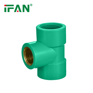 IFAN vert et blanc <span class=keywords><strong>en</strong></span> laiton femelle <span class=keywords><strong>té</strong></span> pvc raccord de <span class=keywords><strong>plomberie</strong></span> raccord de tuyau fileté pvc pour l'eau d'approvisionnement - Product Image 6