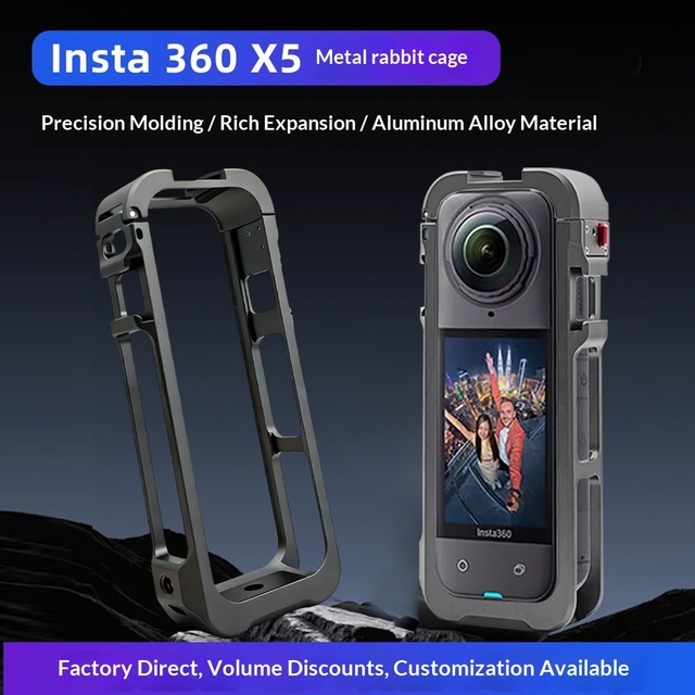 Applicable Insta360 X5 Rabbit Cage Quick Release Aluminum Alloy Panoramic Camera Extension Metal Protective Frame Accessories