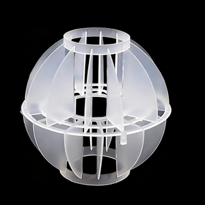 Boules de remplissage de tour anti-obstruction 76 mm en PP, boules creuses polyédriques pour le traitement des eaux usées/<span class=keywords><strong>RAS</strong></span> - Product Image 1