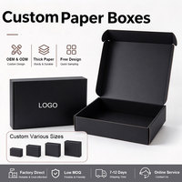 Boîte à chapeau personnalisée noire avec logo en carton pour emballage de chapeau Fedora avec ruban, boîte cadeau pour chapeau pour les petites entreprises