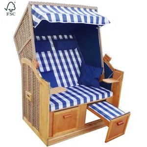 Chaise de plage en bois de teck, pliable, allemagne