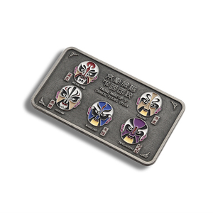 Insignia Rectangular de la Ópera de Pekín, Recuerdo Portátil con Logotipo Personalizado - Product Image 2