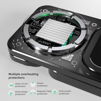 Support de charge sans fil magnétique ultra-plat 3-en-1 pliable à charge rapide avec port Type-C QC3.0/PD2.0 certifié CE RoHS pour appareils intelligents