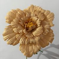 Bunga Peony Flanel Raksasa 30CM 40CM 50CM, Kepala Bunga Peony Buatan, Perlengkapan Panggung Pernikahan