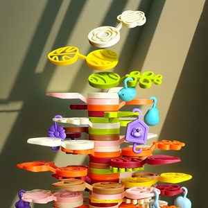 Lumières éducation précoce pensée formation équilibre blocs de construction <span class=keywords><strong>en</strong></span> plastique bricolage empilage <span class=keywords><strong>musique</strong></span> arbres enfants Puzzle jouets - Product Image 3