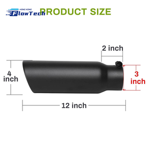 ปลายท่อไอเสียสแตนเลสแบบยึดติดสำหรับท่อไอเสียรถยนต์ทั่วไป - Product Image 2