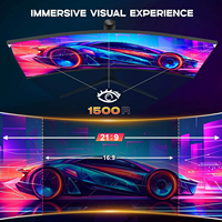 Haute qualité 4k noir nouveau 34 pouces écran incurvé moniteur ordinateur de bureau Pc moniteur de jeu Led LCD moniteur 180Hz haute rafraîchissement