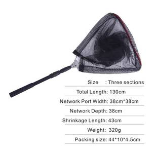 130cm En Alliage D'aluminium Rétractable Filet De Pêche Pour La Pêche À La Mouche Télescopique Pliable Épuisette Pôle Pliant Épuisette - Product Image 5