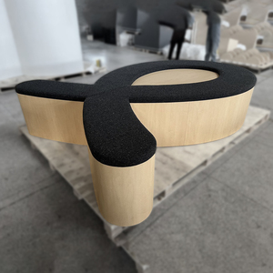 2023 Innovative Fun Look Public <strong>Bench</strong> Seating <strong>Padded</strong> Wood Seating for Retail Shop Hotel - Product Image 5