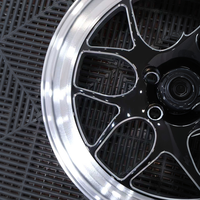 Jantes forgées Drag Front Runner 17x5 18x5 5x115 5x120 Noir brillant à rayons fendus usinés pour Charger Camaro, jantes de course Weld Skinny