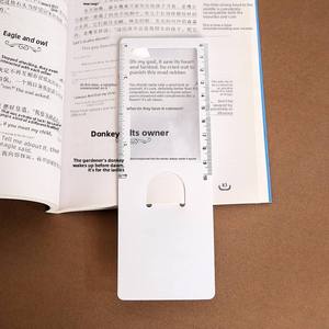 Lente d'<span class=keywords><strong>ingrandimento</strong></span> a segnalibro in PVC 190x65mm, leggera, sottile, portatile, con <span class=keywords><strong>scala</strong></span> graduata - Product Image 4