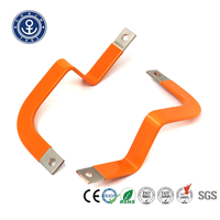 Barre omnibus flexible en cuivre, type laminé, 99,9 % T2 C1100 nickelé/étainé, orange, certifiée CE, pour distribution d'énergie de véhicules électriques
